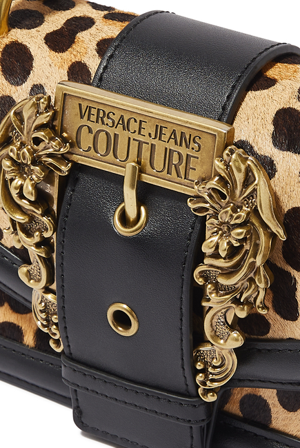 Barocco Leopard Top-Handle Bag